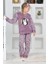 Yeni Sezon Sonbahar/kış Kız Çocuk Penguen Desenli Polar Pijama Takımı 4994 3