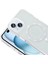 iPhone 15 Kılıf Taşlı Tasarım M-Safe Şarj Özellikli Zore Koment Silikon Kapak - Gümüş 5