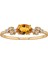 Pırlanta ve Oval Sitrin Taşlı Sunshine Yüzük 0417R0339 2