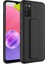 Galaxy A03S Kılıf Lckc Qstand Kapak-Siyah 1