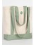 Mint Yeşili Cepli Kanvas Tote Çanta 1