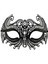 Bfs Siyah Renk Lazer Kesim Üzeri Kristal Taşlı Metal Balo Parti Venedik Maskesi 3