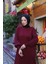 Simli Balon Kol Merserize Elbise 3