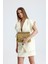 Kadın Hardal Otantik Desen Clutch Çanta 2