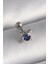 Bfs 316L Çelik Gümüş Renk Mavi Zirkon Taşlı Tragus Piercing 1