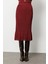 Etek Ucu Piliseli Midi Etek Bordo 03915 1