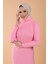 Triko Elbise Pembe - 27752-PEMBE 2
