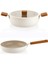 Ceramoni Seramik Basık Tencere 30 cm ve Tava Seti – Krem 1