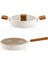 Ceramoni Seramik Tava 24 cm ve 22 cm Kapaklı Sahan Seti – Krem 1