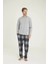 Uzun Kol Ekoseli Erkek Pijama Takım 8063 1