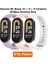 Xiaomi Mi Band 8 Mi Band 9 Mi Band 10 Uyumlu 3lü Paket Silikon Kordon Bileklik Metal Pimli 1