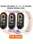 Xiaomi Mi Band 8 Mi Band 9 Mi Band 10 Uyumlu 3lü Paket Silikon Kordon Bileklik Metal Pimli 1