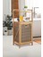 Büro Ev Ofis Dekoru Için 40X35X95CM 2 Raflı Kumaş Hazneli Ahşap Kirli Çamaşır Sepeti 2