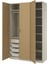 Pax Gardırop, Gri-Bej-Meşe Kaplama, 150X60X236 cm 1