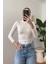 Sonsuz Kumaş Balıkçı Yaka Bluz- Beyaz 4