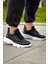 ZR-707 Yüksek Taban Bağcıklı Günlük Erkek Sneaker Siyah 2