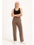 Kadın Kadife (Velour) Straight Fit Pantolon 4