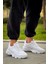 ZR-707 Yüksek Taban Bağcıklı Günlük Erkek Sneaker Beyaz 1