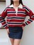 Polo Yaka Şeritli Triko Kazak 3