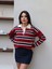 Polo Yaka Şeritli Triko Kazak 4
