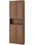 Kapaklı Kitaplık, Kahverengi Ceviz Görünüm, 80X30X237 cm 1