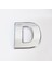 D Harfi 3,75 cm Krom Yapışkanlı 1