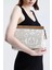 Kadın Krem Otantik Desen Clutch Çanta 8