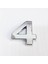 4 Rakamı 3,75 cm Krom Yapışkanlı 1