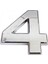 Cemax Krom Yapışkanlı 4 Rakamı 5 cm 1