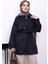 Lacivert Cep Detaylı Kuşaklı Ceket 1