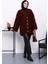 Bordo Düğmeli Angora Hırka 2