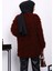 Bordo Düğmeli Angora Hırka 4