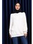 Krem Kanguru Cepli Modal Sweatshirt 1
