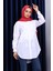 Beyaz Önü Fiyonklu Tunik 3