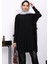 Siyah Merserize Salaş Triko Tunik 1