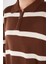 Çizgili Triko Tunik Kahve - 27741-KAHVE 5