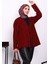 Bordo Ön Bağlamalı Angora Yumoş Hırka 1