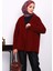Bordo Ön Bağlamalı Angora Yumoş Hırka 3