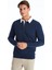 Lcwaıkıkı Classic Indigo Polo Yaka Uzun Kollu Erkek Sweatshirt 1
