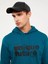 Lcw Casual Petrol Uzun Kollu Baskılı Erkek Kalın Hoodie 1