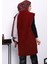 Bordo Ön Bağlamalı Cepli Angora Yumoş Yelek 4