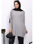 Gri Merserize Salaş Triko Tunik 1