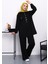 Siyah Çıtçıt Detaylı Tunik Pantolonlu Takım 2