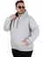 Mocgrande Büyük Beden Erkek Basic Sweat Kapüşonlu 11700 Grı 2