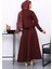 Bordo Crop Ceket Etekli Scuba Takım 4