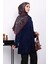 Lacivert Volanlı Angora Yumoş Triko Tunik 3