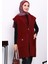 Bordo Cepli Uzun Angora Yumoş Yelek 3