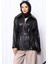 Siyah Kemerli Deri Ceket 1