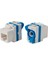 Uranıum KJ-UC6-18056DB Cat6 Utp 180 Derece Çevirmeli Keystone Jack Mavi Renk 1