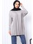 Gri Bisiklet Yaka Merserize Triko Tunik 1
